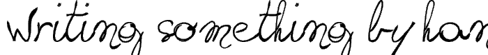 writing something by hand_FREE-version font